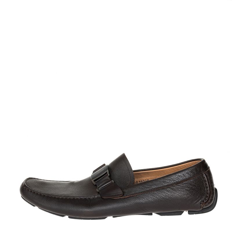 Mocassim-Salvatore-Ferragamo-Couro-Marrom