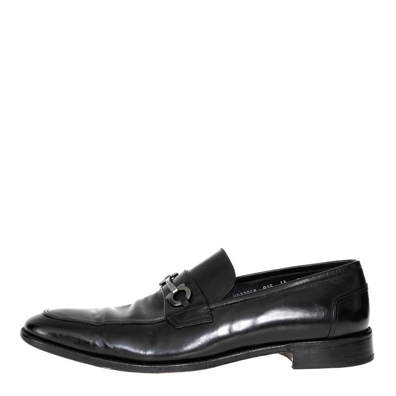 Mocassim-Salvatore-Ferragamo-Gancini-Couro-Preto