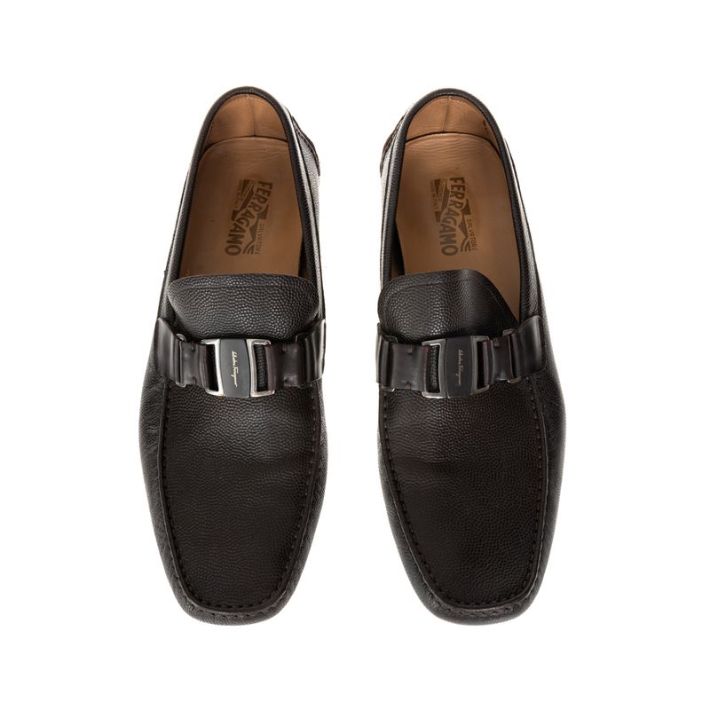 Mocassim-Salvatore-Ferragamo-Couro-Marrom