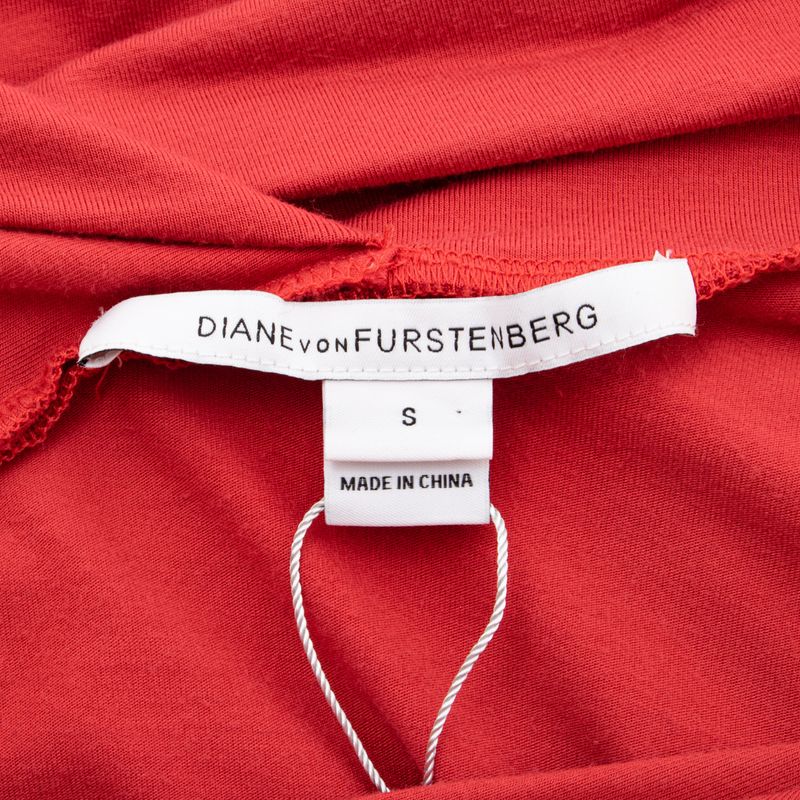 Vestido-Diane-Von-Furstenberg-Drapeado-Vermelho