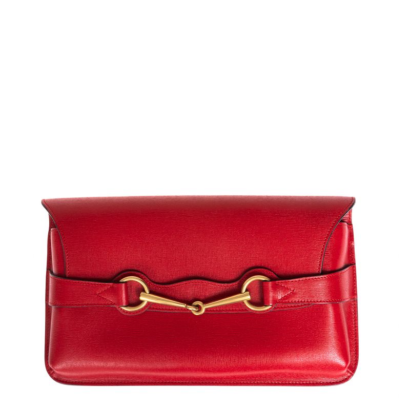Clutch-Gucci-Bright-Bit-Couro-Vermelha