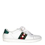 Tenis-Gucci-Ace-Faixa-Web-Couro-Branco