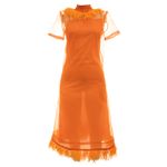 Vestido-Staud-Plumas-Laranja