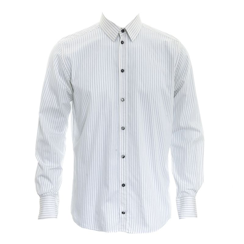 Camisa-Dolce---Gabbana-Algodao-Listradas-Branca