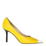 Sapato-Jimmy-Choo-Couro-Amarelo-Preto-e-Branco