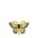 Broche-Swarovski-Borboleta-Azul-e-Verde
