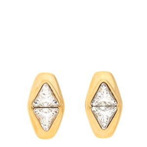 Brinco Swarovski Vintage Losango Transparente