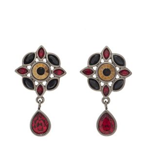 Brinco Swarovski Cristal Vinho