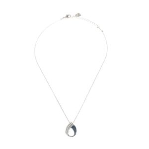 Colar Swarovski Pingente Transparente e Azul