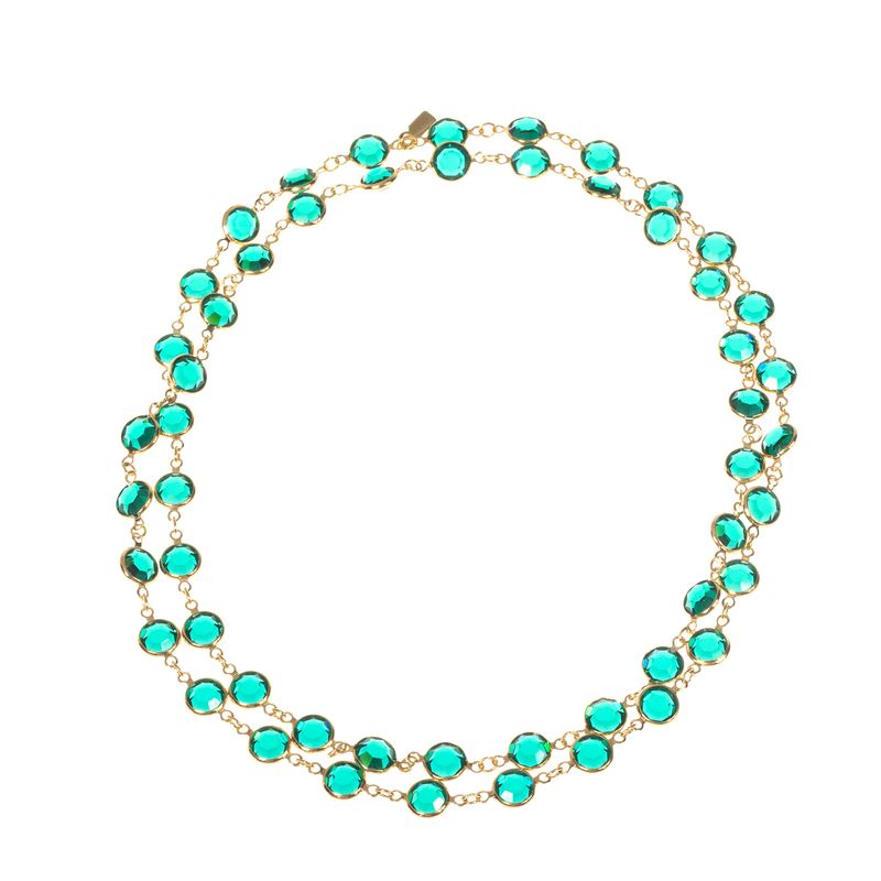 Colar-Swarovski-Longo-Cristais-Verde