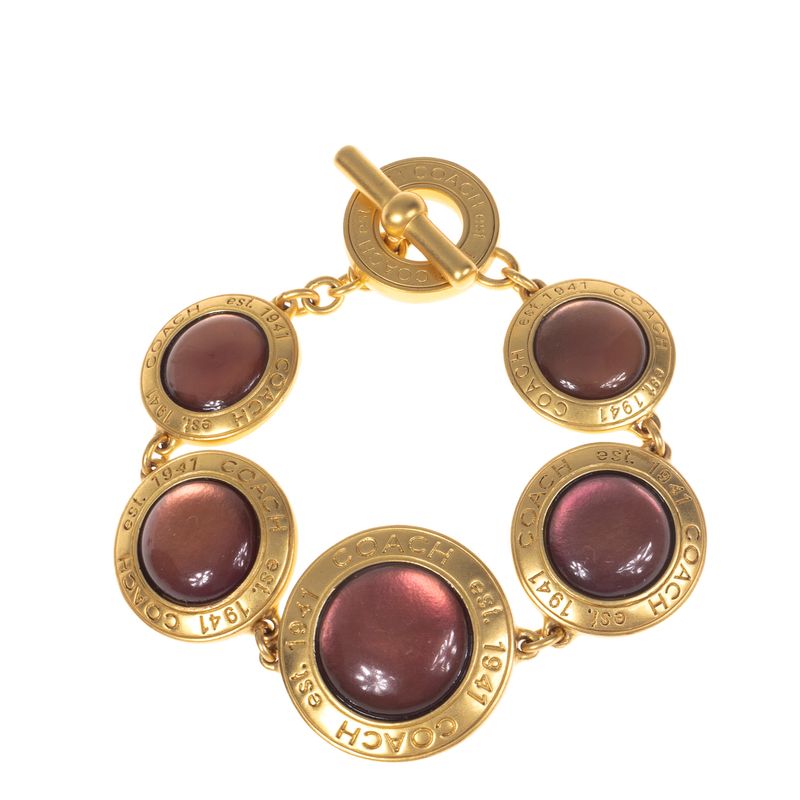 Pulseira-Coach-Circulos-Dourado-e-Rose