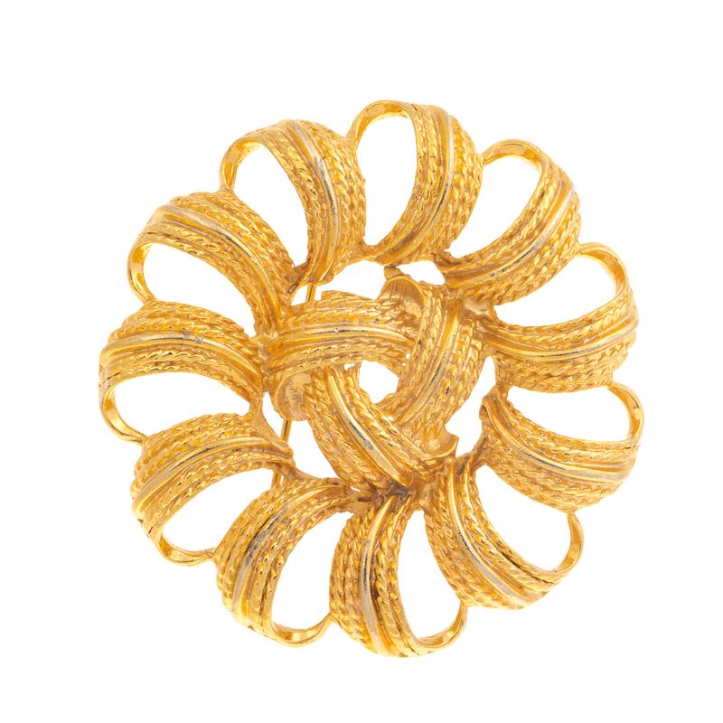 Broche-Redondo-Entrelacado-Dourado