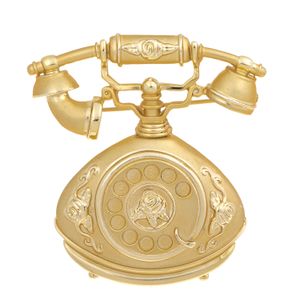 Broche Telefone Dourado
