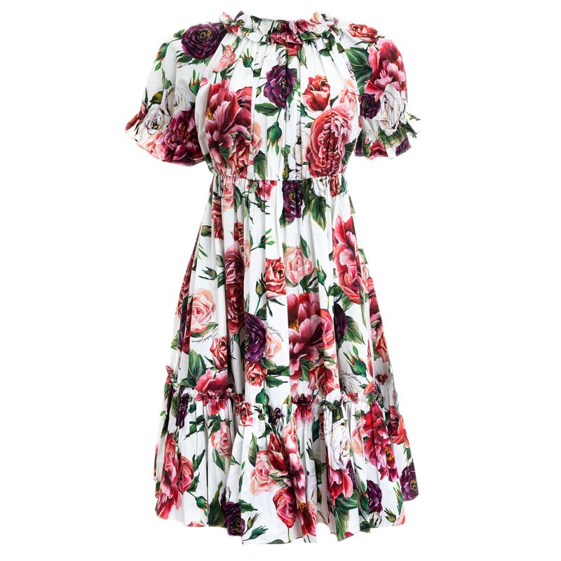 Vestido-Dolce---Gabbana-Infantil-Algodao-Estampa-Floral