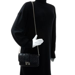Bolsa Christian Dior Miss Dior Couro Preto