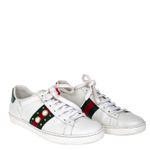 Tenis-Gucci-Ace-Faixa-Web-Couro-Branco