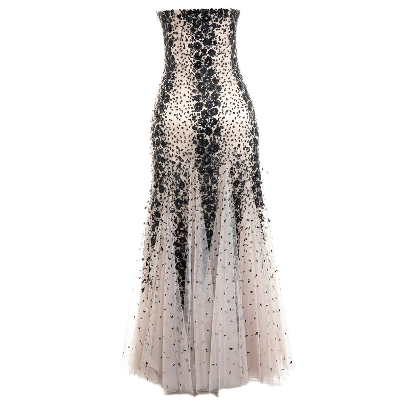 Vestido-Festa-Tule-e-Bordados-Bege-e-Preto