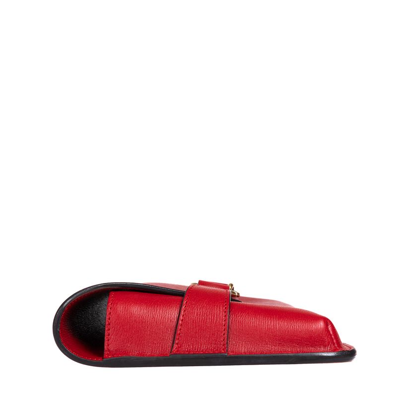 Clutch-Gucci-Bright-Bit-Couro-Vermelha