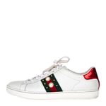 Tenis-Gucci-Ace-Faixa-Web-Couro-Branco