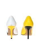 Sapato-Jimmy-Choo-Couro-Amarelo-Preto-e-Branco