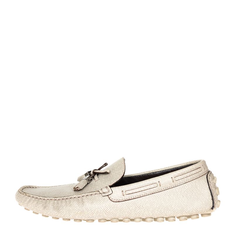 Mocassim-Louis-Vuitton-Drivers-Couro-Creme