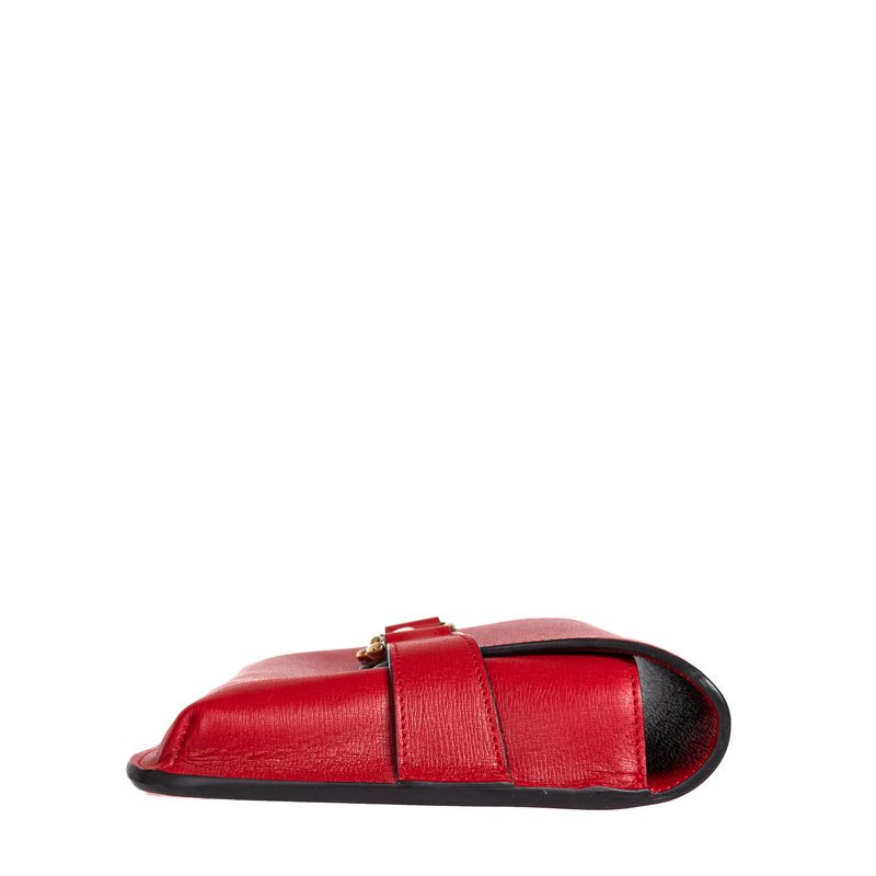 Clutch-Gucci-Bright-Bit-Couro-Vermelha
