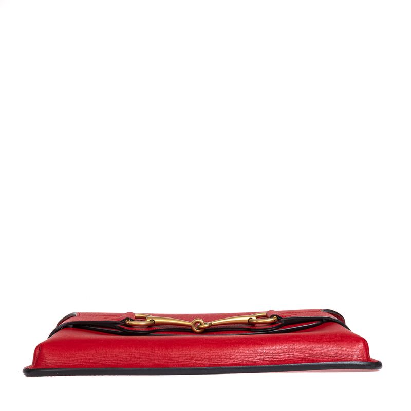 Clutch-Gucci-Bright-Bit-Couro-Vermelha