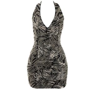 Vestido Bobô Preto com Bordado Prateado