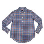 Camisa-Ralph-Lauren-Infantil-Quadriculada-Azul-e-Laranja