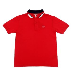 Camisa Polo Lacoste Infantil Vermelha