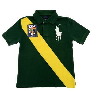 Camisa Polo Ralph Lauren Infantil Verde e Amarela