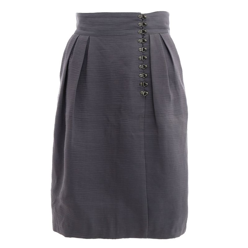 Saia-Burberry-Colchetes-Cinza