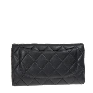 Carteira Chanel Longa Matelassê Lambskin Preta
