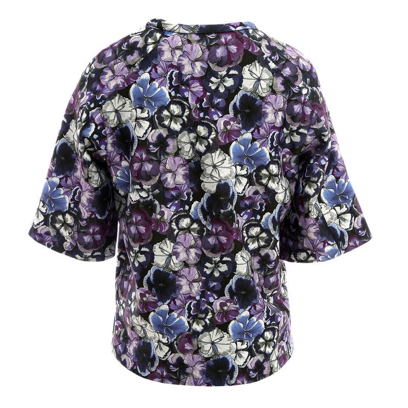 Blusa-Carolina-Herrera-Floral-Lilas