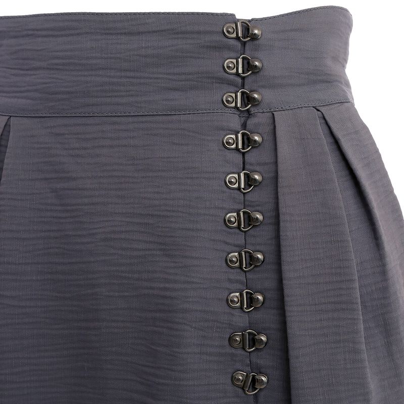 Saia-Burberry-Colchetes-Cinza