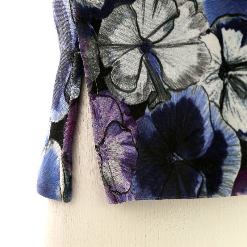 Blusa-Carolina-Herrera-Floral-Lilas