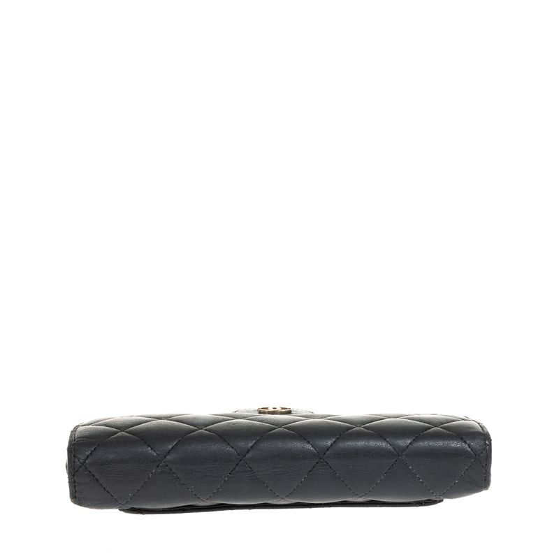 Carteira-Chanel-Longa-Matelasse-Lambskin-Preta