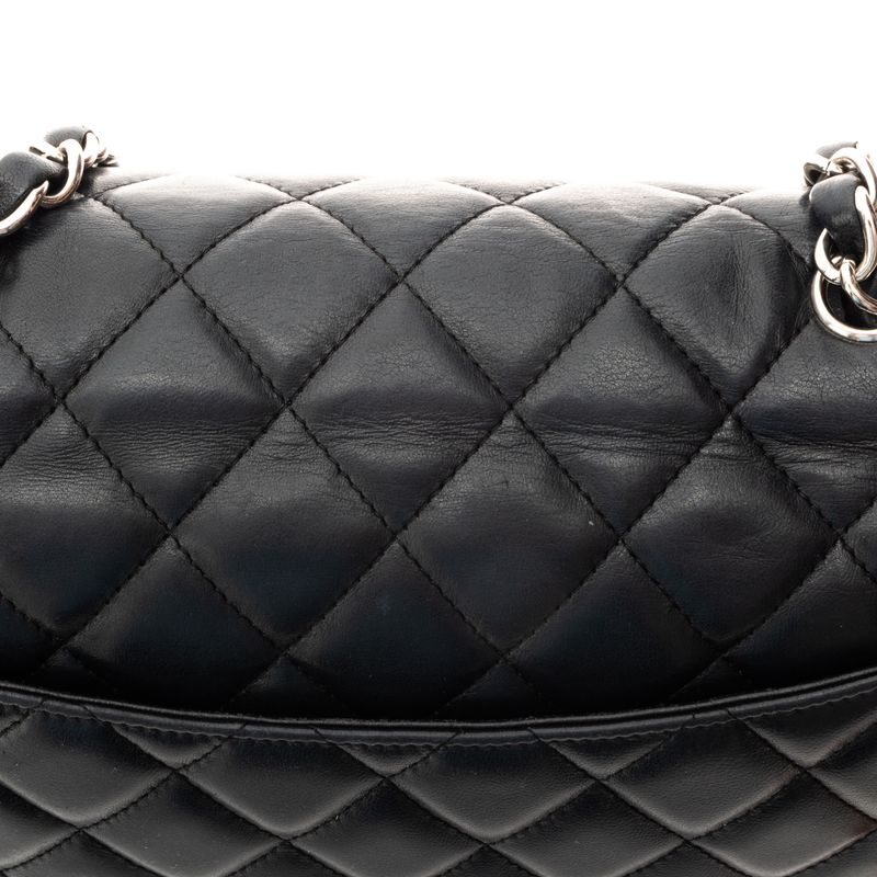 Bolsa-Chanel-Single-Flap-Lambskin-Preto