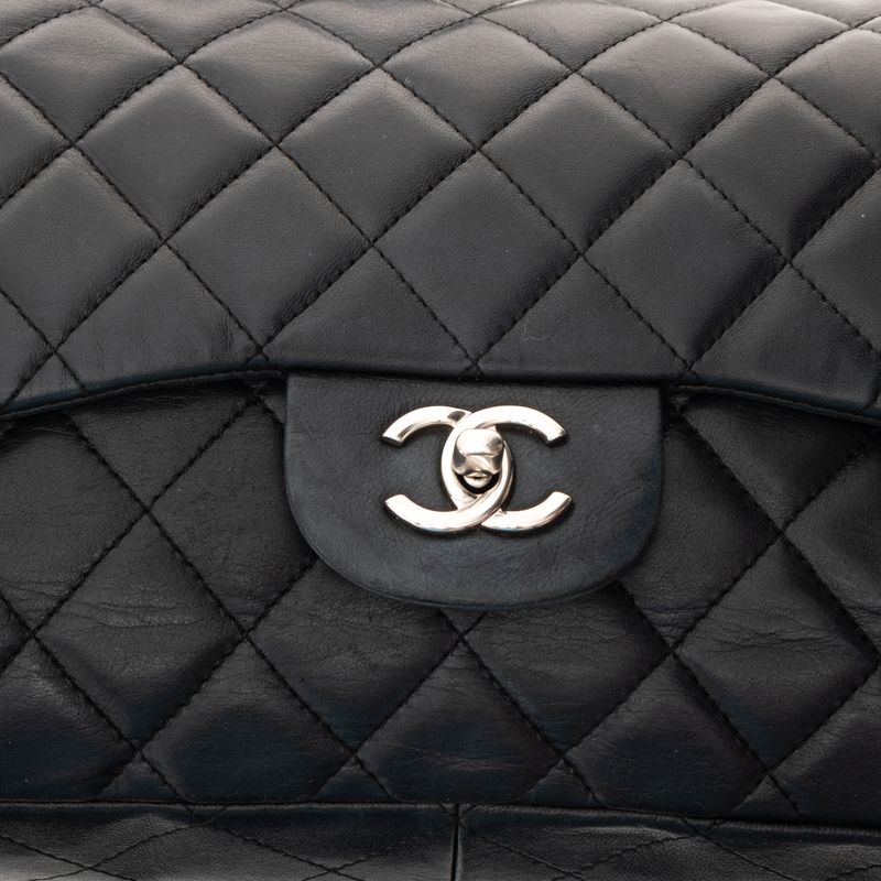 Bolsa-Chanel-Single-Flap-Lambskin-Preto