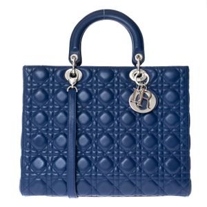 Bolsa Christian Dior Lady Dior Large Marinho