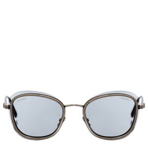 Óculos Chanel Metal Dourado e Lente Preta