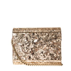 Clutch Jimmy Choo Paetês Dourada