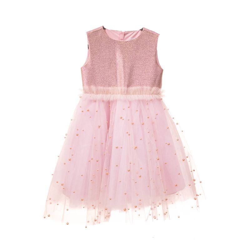 Vestido-Paola-da-Vinci-Infantil-Tule-e-Esferas-Peroladas