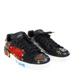 Tenis-Dolce---Gabbana-Bordado-Couro-Preto