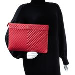 Pasta-Chanel-O-Case-Chevron-Vermelho