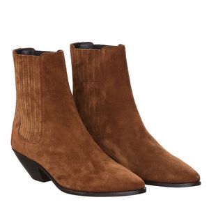 Bota Saint Laurent Theo Camurça Marrom