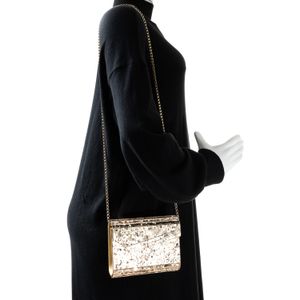 Clutch Jimmy Choo Paetês Dourada