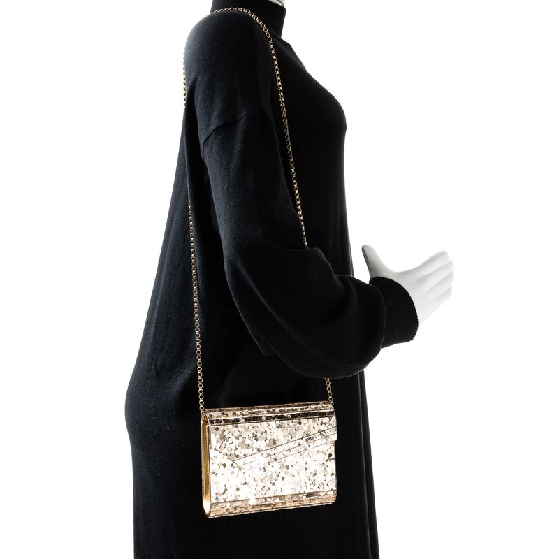 Clutch-Jimmy-Choo-Paetes-Dourada