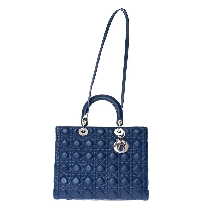 Bolsa-Christian-Dior-Lady-Dior-Large-Marinho