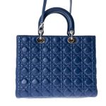 Bolsa-Christian-Dior-Lady-Dior-Large-Marinho